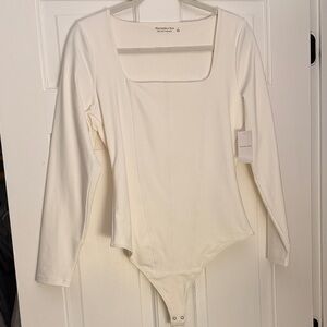 Abercrombie & Fitch Cream Soft Collection body suit